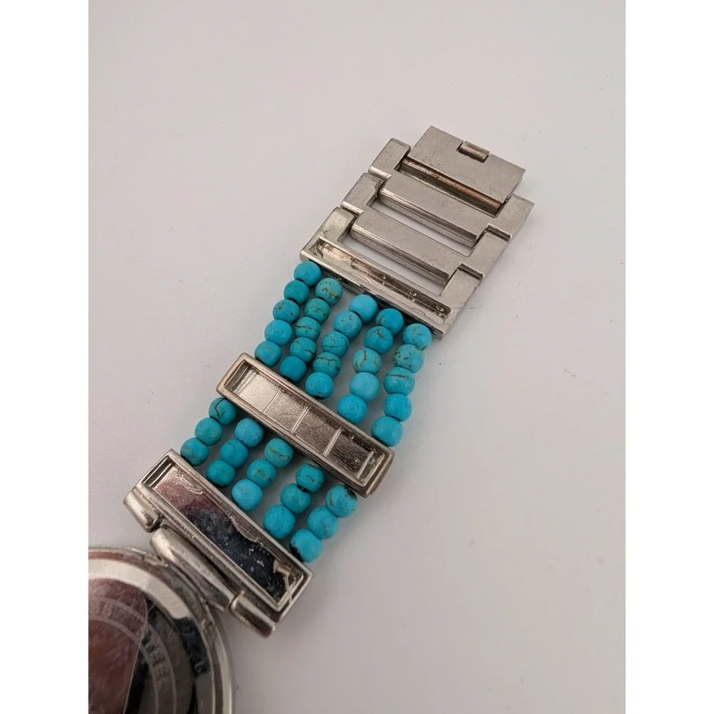 Strada Watch Women 34mm Case Turquoise Beaded 7.25